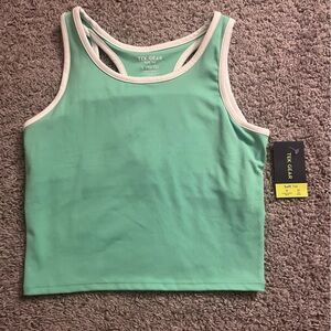 Tek Gear Soft Tek Green and White Tank